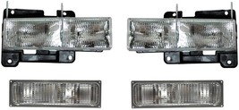 Headlights For Chevy GMC Truck Pickup 1991 With Park Signal Lights - £87.99 GBP