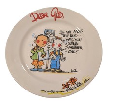 Royal Norfolk Dear God Plate 8&quot; If We Miss the Bus Will You Send Another? Signed - £7.56 GBP
