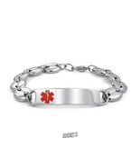 7&quot; Personalized Steel Mariner Link Chain Medical ID Alert Bracelet &quot;Diab... - $51.95 CAD