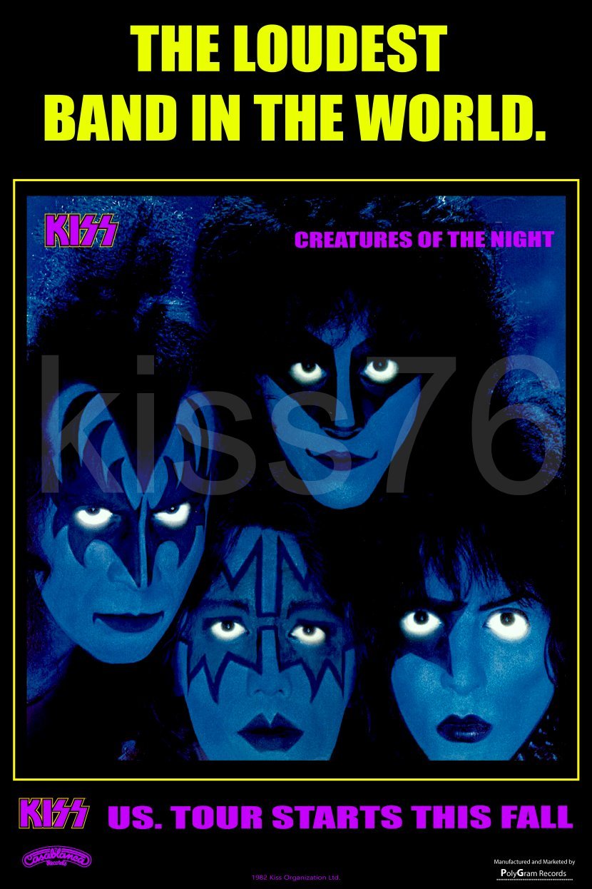 Primary image for KISS COTN "LOUDEST BAND IN THE WORLD 24 x 36 Inch Custom Tour / Promo Poster