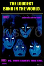 KISS COTN &quot;LOUDEST BAND IN THE WORLD 24 x 36 Inch Custom Tour / Promo Po... - £36.05 GBP