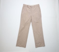 Vintage 80s Le Tigre Mens 33x30 Distressed Linen Blend Knit Wide Leg Chino Pants - £38.68 GBP