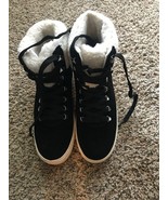 Marc Fisher Black and White Furry Boots Size 8 - $48.72 CAD