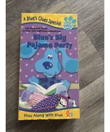 Blue’s Clues Blue’s Big Pajama Party VHS 1999 Play Along With Blue Nicke... - £7.78 GBP