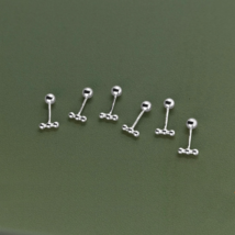 Surgical Steel Ball Bar Screw Back Stud Earrings Women's Girl's Jewelry Gift - £7.96 GBP