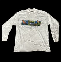 Men’s XL Rainforest Crazy Shirts White Hawaii Nature Long Sleeve T-Shirt - $34.65