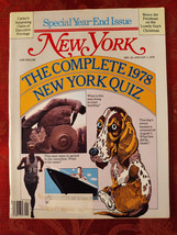 NEW YORK magazine December 25 1978 January 1 1979 Complete 1978 New York Quiz - £12.66 GBP