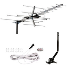 HDTV Yagi Outdoor Antenna Amplified Digital VHF UHF Strong Reception Kit... - $59.99