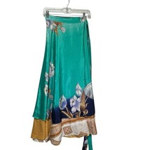 maple clothing india silk reversible boho floral wrap skirt Size OS - $29.69