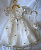 Vintage little Flower girls Fancy Pageant dress size 6 Pinokio brand Made In USA - $49.49