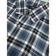 Theory Men Lightweight Shirt Long Sleeve Button Up Blue Plaid Small S - £19.39 GBP