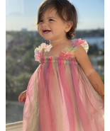 Neon Rainbow tulle dress baby, first birthday dress, tulle dress baby, t... - £27.64 GBP