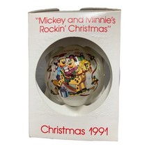 1991 Disney Schmid Collectors Mickey And Minnie’s Rockin Christmas Ornament - £15.48 GBP