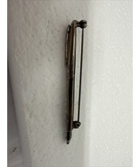 Brooch Pin Fountain Pen Silver Tone Metal Enamel Crystal Detail 3&quot; Vintage - €17,07 EUR