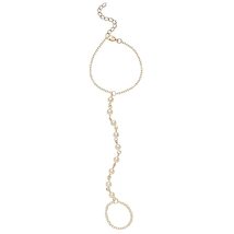 Korean Women Girls Jewelry Gift Simple Geometric Bracelet White Pearl Bracelets  - £7.40 GBP