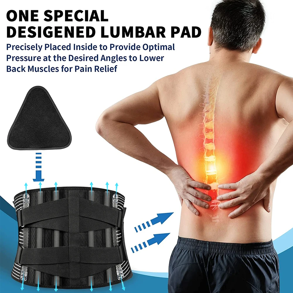 Sporting Sportings Adjustable Back Brace Breathable Lumbar Support Belt for Lowe - £46.36 GBP