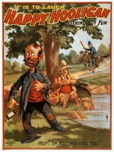 2715.Happy Hooligan.Help I&#39;m poisoned- it&#39;s tea!Poster.Victorian comic Art - £12.95 GBP+