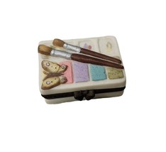 Hallmark Marjolein Bastin Trinket Box Artist Paint Brushes 1999 Caring P... - $20.37