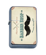 Vintage Barber Shop Signs D7 Flip Top Oil Lighter Wind Resistant Flame - $15.79