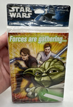 Hallmark Star Wars Clone Wars Birthday Party Invitation 8 Pack Yoda Jedi NEW - £11.89 GBP