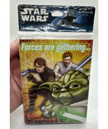 Hallmark Star Wars Clone Wars Birthday Party Invitation 8 Pack Yoda Jedi... - $20.23 CAD