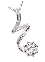 Jewelry Sterling Silver Follow Your Dream Cubic Pendant - £122.07 GBP