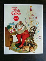 Vintage 1967 Coca-Cola Santa Clause Full Page Original Color Ad - $6.64