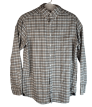Cremieux Classics Brown Ivory Plaid Flannel Button Down Shirt Mens Size ... - $42.56