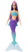 Barbie Dreamtopia Mermaid Doll with Curvy Body, Pink Hair, Pink Ombre Ta... - $10.85