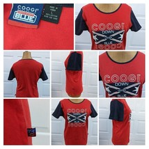 Vintage COOGI  Down Under Blue T Shirt Size L Red Star Flag Australia Re... - £27.94 GBP