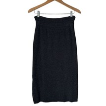 Jil Sander Luxury Women&#39;s Midi Skirt 100% Cashmere Gray Stretch Size 40 ... - $113.85