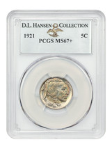 1921 5C PCGS MS67+ ex: D.L. Hansen - $15,919.16