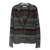 A. IDA Italy Cardigan Wool Blend Sweater Button Down Gray Maroon Black S... - $1,166.83 MXN