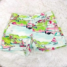 Crown &amp; Ivy Sailboat Shorts Pink Green Blue Size 0 - £15.52 GBP