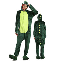 Dinos Kigurumi Adult Animal Pajamas Halloween Cosplay Costume Hooded Jumpsuit - £20.77 GBP