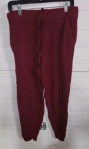 Women Stars Above Medium Comfy Lounge Pants Cotton Poly Blend Maroon Red... - $12.99