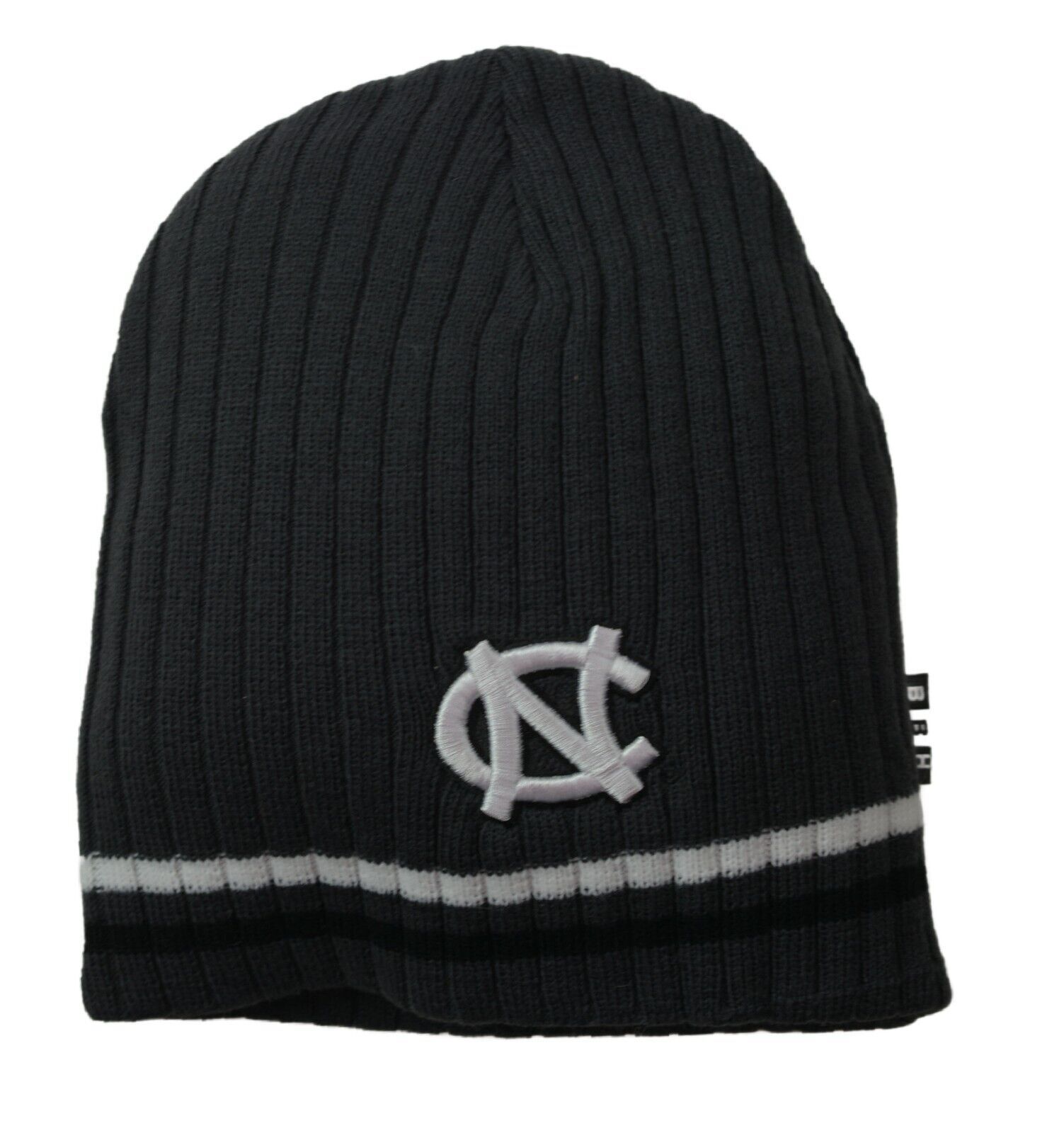 North Carolina Tar Heels BBH NCAA Logo Striped Dark Gray Winter Knit Hat Beanie