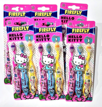 6 Packs Of 3 Hello Kitty Firefly Soft Bristle Kids Toothbrush - £20.77 GBP