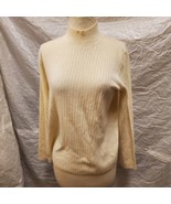 Sutton Studio Women&#39;s White 100% Cashmere Turtleneck Sweater, Size M - £38.98 GBP
