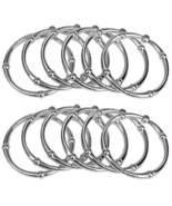 Utopia Alley Victoria Shower Curtain Rings Rust Proof in Chrome (Set of 12) - £11.89 GBP