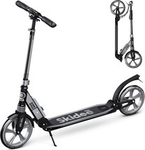 Skidee Kick Scooter for Teens and Adults - Black/Silver (Open Box) - $68.39