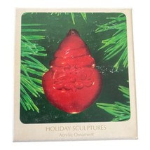 1985 Hallmark Keepsake Red Acrylic Santa Christmas Ornament Holiday Scul... - $10.46