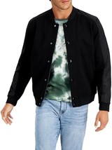 And Now This Mens Knit Long Sleeves Bomber Jacket, Black, M - £38.82 GBP