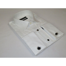 Men's Makrom Turkey Formal Tuxedo Shirt Cotton Lay-down  5676-420 White image 3