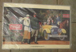 NOS Coca Cola Collectible Art Placemats Vintage Sign Set of 4 Sealed 1924 D - £51.29 GBP