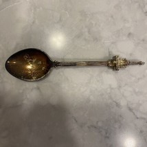 Vintage WAPW Silverplate CHICAGO 4.5&quot; Teaspoon Spoon WATER TOWER - £3.15 GBP