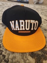 Naruto Shippuden Viz Media Cap Hat Flat Bill Black Orange Snapback Embro... - $272.74 MXN