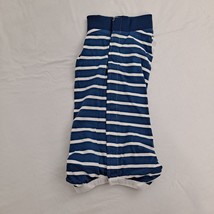 Dog Pajamas Pet Clothes Blue And White Striped PJs Snapback SMALL - $12.87