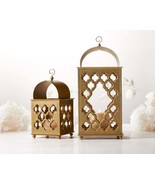 Ramadan Candle Lantern Set of 2 Centerpiece Moroccan Lantern Ramadan Decorations - £27.52 GBP