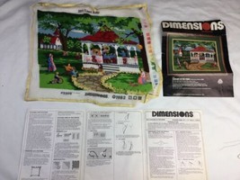 1982 Dimensions Partially Completed needlepoint Kit 2204 Concert Park No Thread  - £26.71 GBP